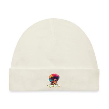 Afro Haare Afro Latina Afrikanische Frau - Baby Premium Organic Mütze - Naturweiß - Vorne