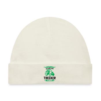 Trecker Traktor Trecker-Fahrer Geschenk - Baby Premium Organic Mütze - Naturweiß - Vorne