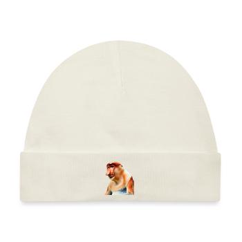 Der exotische Nasenaffe - Baby Premium Organic Mütze - Naturweiß - Vorne