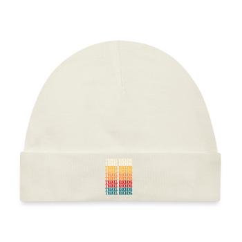 Travel Hacking Schrift - Baby Premium Organic Mütze - Naturweiß - Vorne