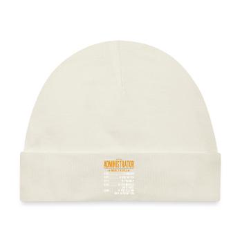 Administrator Stundenlohn - Baby Premium Organic Mütze - Naturweiß - Vorne