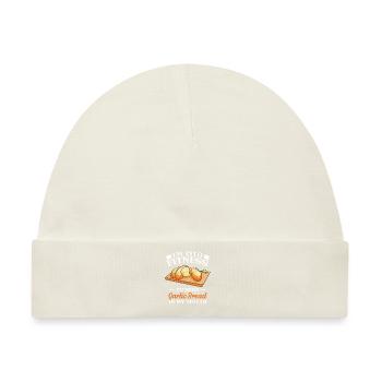 Knoblauch Knoblauchbrot Essen Geschenk - Baby Premium Organic Mütze - Naturweiß - Vorne