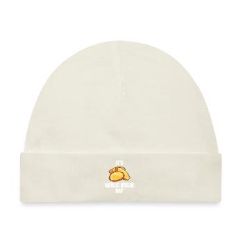 Knoblauch Knoblauchbrot Essen Geschenk - Baby Premium Organic Mütze - Naturweiß - Vorne