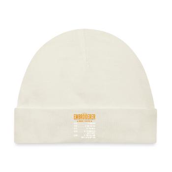 Sticker Stundenlohn - Baby Premium Organic Mütze - Naturweiß - Vorne