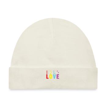 Love Braille Alphabet Braille Language Retro - Baby Premium Organic Mütze - Naturweiß - Vorne