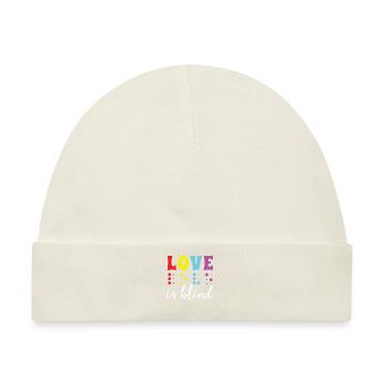 Braille Alphabet Sprache Braille Love Vintage - Baby Premium Organic Mütze - Naturweiß - Vorne