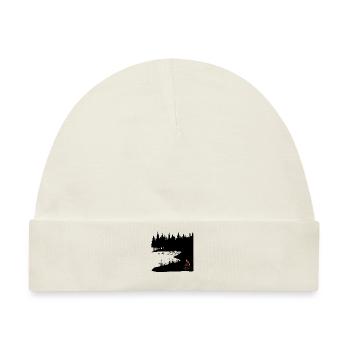 Natur Wildnis Lagerfeuer Romantik Einsamkeit Natur - Baby Premium Organic Mütze - Naturweiß - Vorne