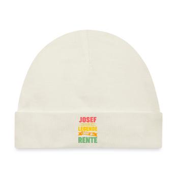 Josef die Legende geht in Rente - Baby Premium Organic Mütze - Naturweiß - Vorne