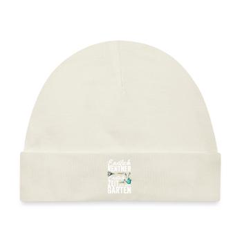 Endlich Rentner - Endlich Zeit für den Garten Gärt - Baby Premium Organic Mütze - Naturweiß - Vorne