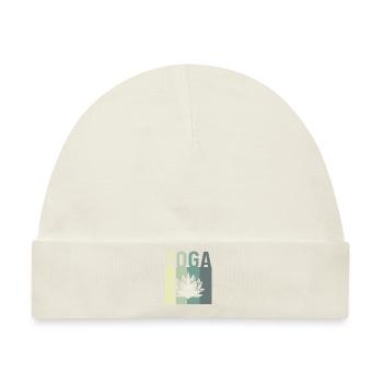 Minimalistic Lotus Flower Meditating Yoga - Baby Premium Organic Mütze - Naturweiß - Vorne