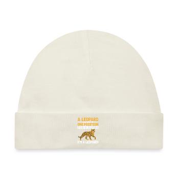 Bengal Katzenrasse Leopard Samtpfote Geschenk - Baby Premium Organic Mütze - Naturweiß - Vorne