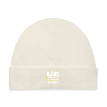 Klaus - Baby Premium Organic Mütze - Naturweiß - Vorne