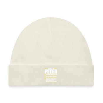 Peter - Baby Premium Organic Mütze - Naturweiß - Vorne