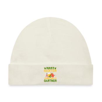 Hart Härter Landschaftsgärtner | Gartenarbeit - Baby Premium Organic Mütze - Naturweiß - Vorne