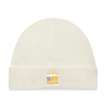 Knitting Knitter Knitting There Is - Baby Premium Organic Mütze - Naturweiß - Vorne