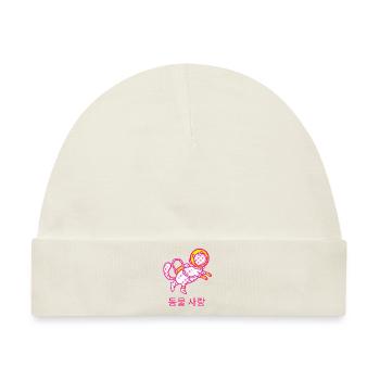 Space Cat - Baby Premium Organic Mütze - Naturweiß - Vorne