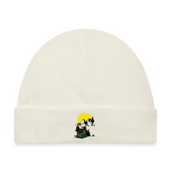 Gebirge Mondschein Emotion Einsamkeit Stille Berge - Baby Premium Organic Mütze - Naturweiß - Vorne