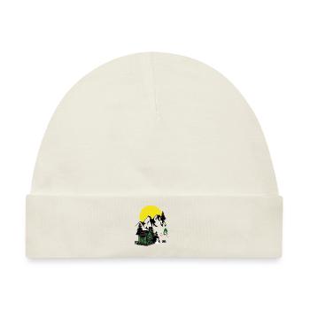 Gebirge Österreich Weihnachtsgeschenk Xmas - Baby Premium Organic Mütze - Naturweiß - Vorne