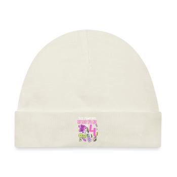 Spa-Geburtstag für Mädchen 4. Spa-Geburtstagsfeier - Baby Premium Organic Mütze - Naturweiß - Vorne