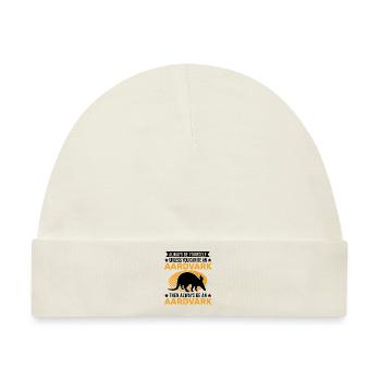 Always be yourself Aardvark Erdferkel - Baby Premium Organic Mütze - Naturweiß - Vorne