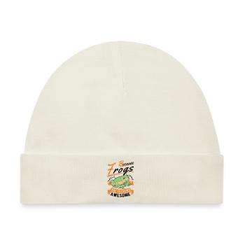 Frosch Geschenk Laubfrosch - Baby Premium Organic Mütze - Naturweiß - Vorne