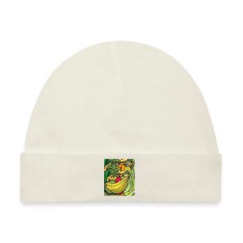 Sommerzeit exotische saftige Früchte Obst Vitamine - Baby Premium Organic Mütze - Naturweiß - Vorne