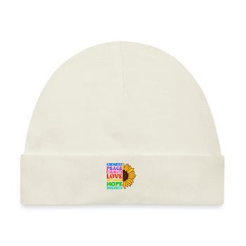 Inklusion Akzeptanz Freundlichkeit Solidarität - Baby Premium Organic Mütze - Naturweiß - Vorne