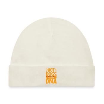 Hot Dogs sind in meiner DNA Hot Dog Geschenk - Baby Premium Organic Mütze - Naturweiß - Vorne