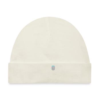 Knitting Knitter Pocket Knitting - Baby Premium Organic Mütze - Naturweiß - Vorne
