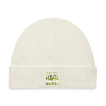 Landwirt Bauer Kuh Vieh Stier Hochlandrind Rinder - Baby Premium Organic Mütze - Naturweiß - Vorne