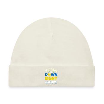 Down Syndrom Awareness Freunde von Down Syndrom - Baby Premium Organic Mütze - Naturweiß - Vorne