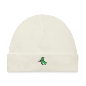 Non Binary Gender Flagge Geschenk - Baby Premium Organic Mütze - Naturweiß - Vorne