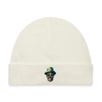 Totenkopf St. Patricks Day Irischer Funny Patricks Day - Baby Premium Organic Mütze - Naturweiß - Vorne