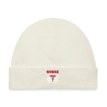Patriotische amerikanische USA Flagge Registrierte - Baby Premium Organic Mütze - Naturweiß - Vorne