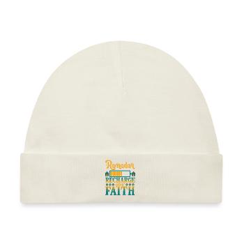 Ramadan Ramadan Mubarak islamisch froher Ramadan - Baby Premium Organic Mütze - Naturweiß - Vorne