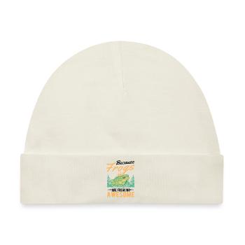 Frosch Geschenk Laubfrosch - Baby Premium Organic Mütze - Naturweiß - Vorne