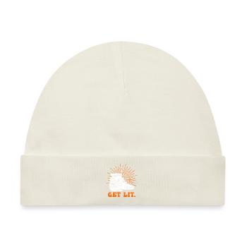 Get lit Buchliebhaber Bücherfreund Bücherliebe - Baby Premium Organic Mütze - Naturweiß - Vorne