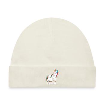 Oma Einhorn Muttertag Fans Grandma Omi - Baby Premium Organic Mütze - Naturweiß - Vorne