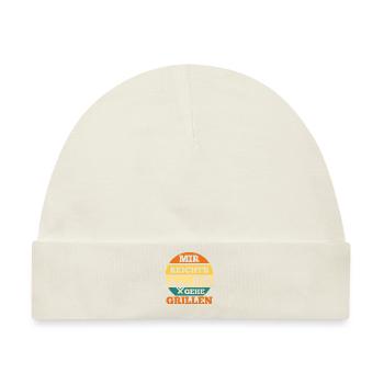Grillparty Grillmeister Grill Grillen - Baby Premium Organic Mütze - Naturweiß - Vorne