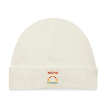 Stachelschwein Stachelschweine Geschenk - Baby Premium Organic Mütze - Naturweiß - Vorne