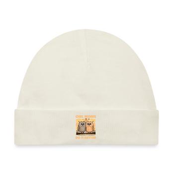 Owl Moms do it better - Baby Premium Organic Mütze - Naturweiß - Vorne