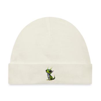 Gamer's Perfect Illustration - Cute Colorful Gekko - Baby Premium Organic Mütze - Naturweiß - Vorne
