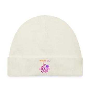 Pilates Das ist mein Pilates Outfit Geschenk - Baby Premium Organic Mütze - Naturweiß - Vorne