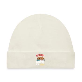 Schlafen Süß Geschenk - Baby Premium Organic Mütze - Naturweiß - Vorne
