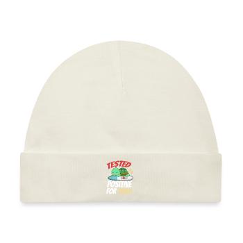 Schlafen Süß Geschenk - Baby Premium Organic Mütze - Naturweiß - Vorne