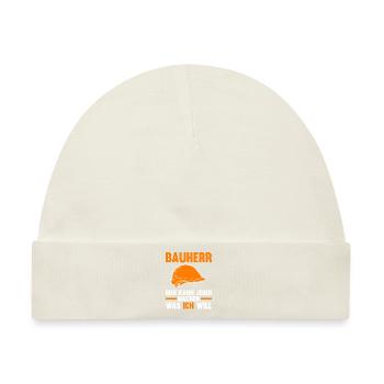 Bauherr - Baby Premium Organic Mütze - Naturweiß - Vorne