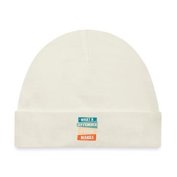 Was für einen Unterschied ein Dave macht - Baby Premium Organic Mütze - Naturweiß - Vorne