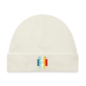 Noel Geschenk Name Vorname Geburtstag - Baby Premium Organic Mütze - Naturweiß - Vorne