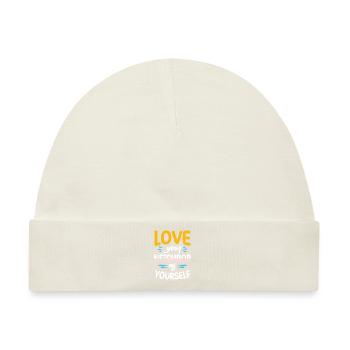 Liebe Deinen Nächsten Wie Dich Selbst - Baby Premium Organic Mütze - Naturweiß - Vorne