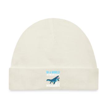 Mosasaurus Dinosaurier - Baby Premium Organic Mütze - Naturweiß - Vorne